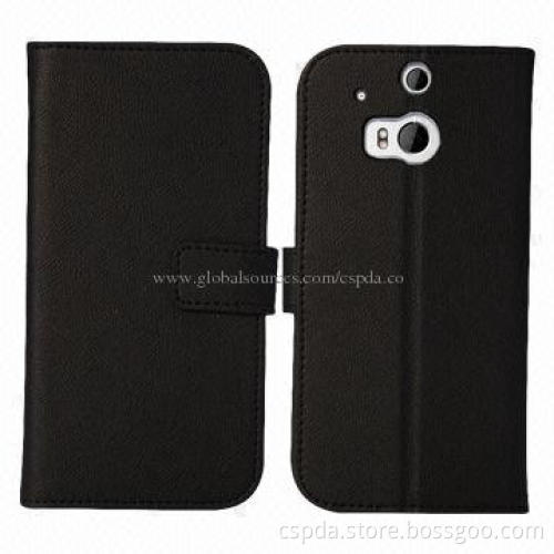 PU with PC Mobile Phone Wallets/Cases for HTC One 2, Various Colors Available